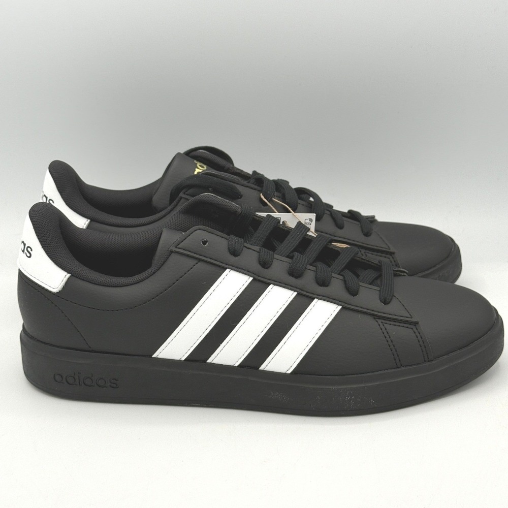Adidas Grand Court 2.0 Shoes Men Size 9 Black White Casual JR0546